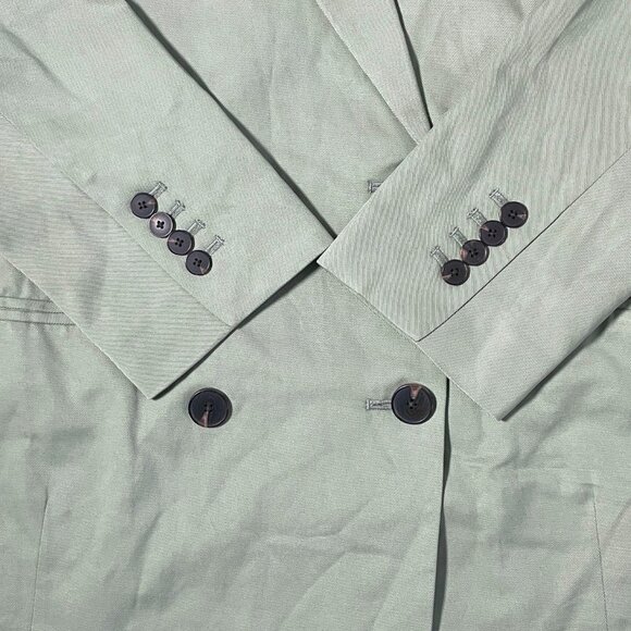 NEW Everlane The Double Breasted Blazer in Buttersmooth Womens 4 Seagrass Green - Picture 9 of 13